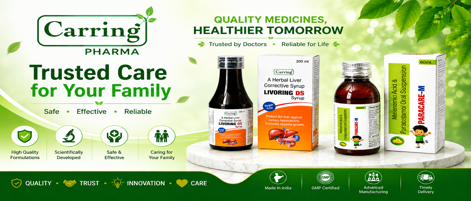 PCD Pharma Franchise & Third Party Manufacturing Services by Carring Pharma India