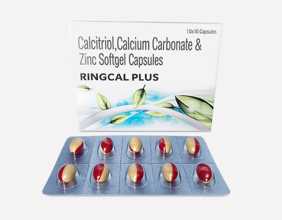 Ringcal Plus Calcium Vitamin D3 Zinc Supplement Tablets by Carring Pharma